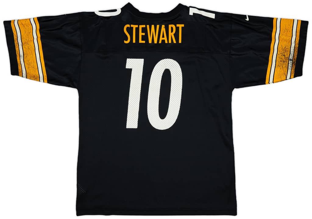 1997-00 Pittsburgh Steelers Stewart #10 Nike Game Home Jersey - 6/10 - (XXL)