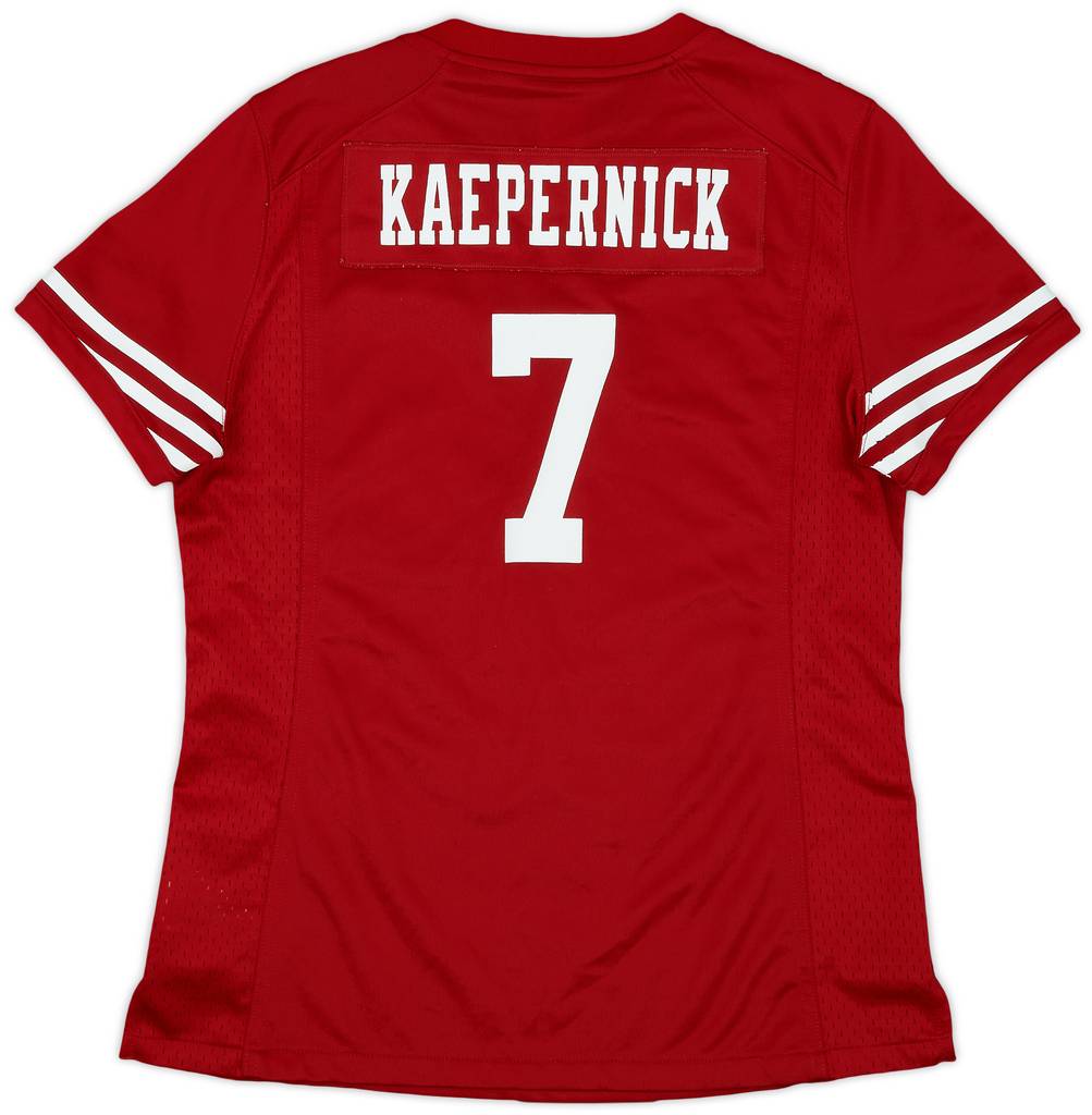 2012-16 San Francisco 49ers Kaepernick #7 Nike Game Home Jersey Womens - 6/10 - (M)