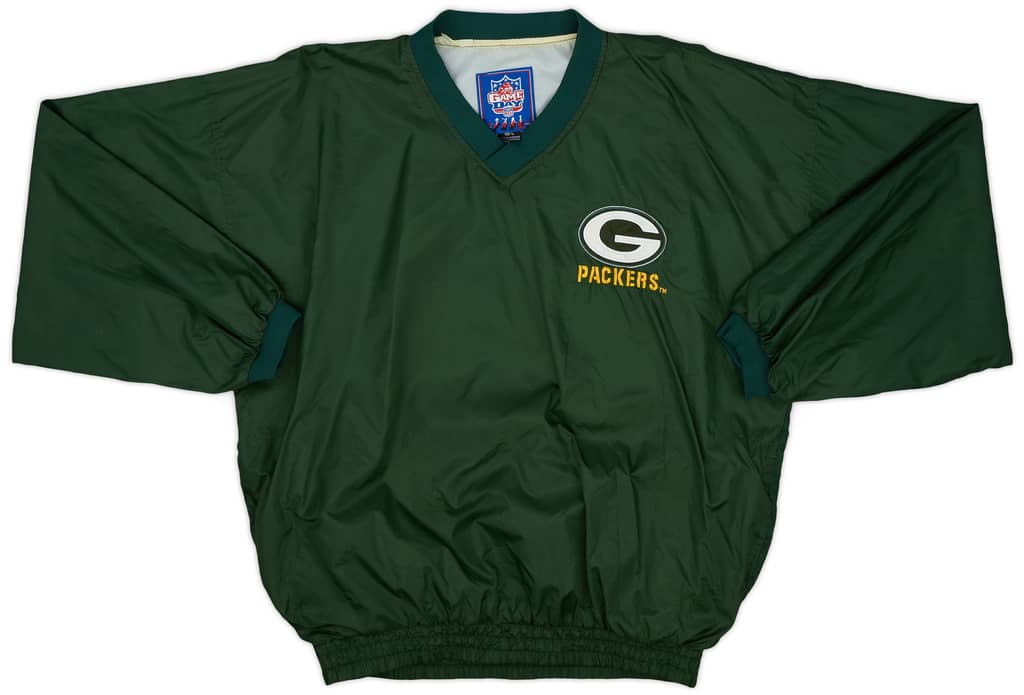 1990s Green Bay Packers Game Day Pullover Windbreaker Jacket - 8/10 - (L)
