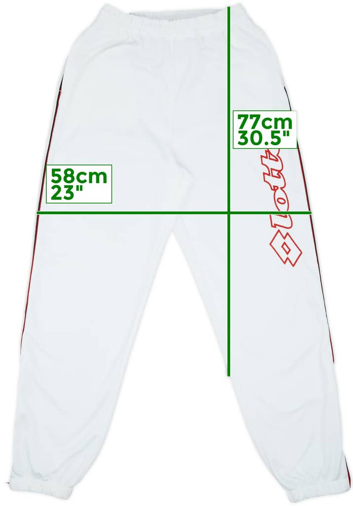 1997-98 AC Milan Lotto Track Pants/Bottoms - 8/10 - (M)