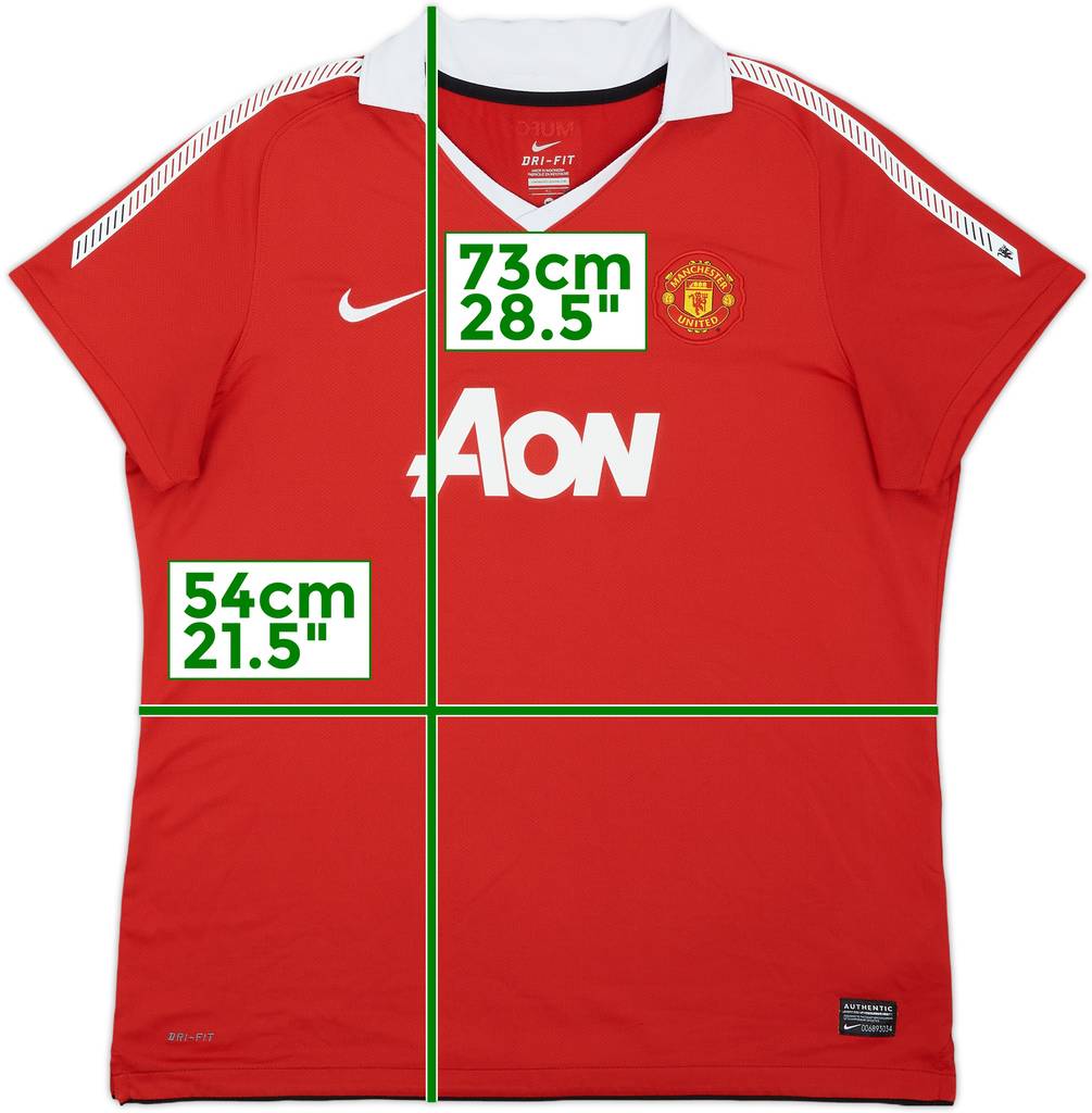 2010-11 Manchester United Home Shirt - 8/10 - (Women's XL)