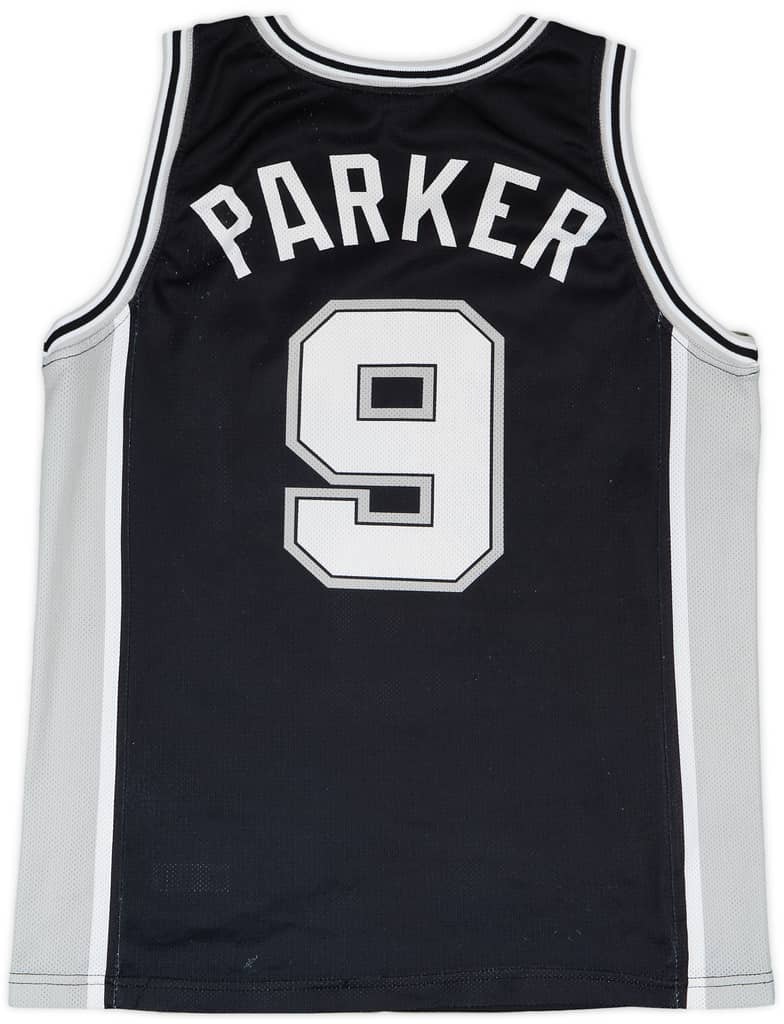 2002-10 San Antonio Spurs Parker #9 Champion Away Jersey - 7/10 - (S)