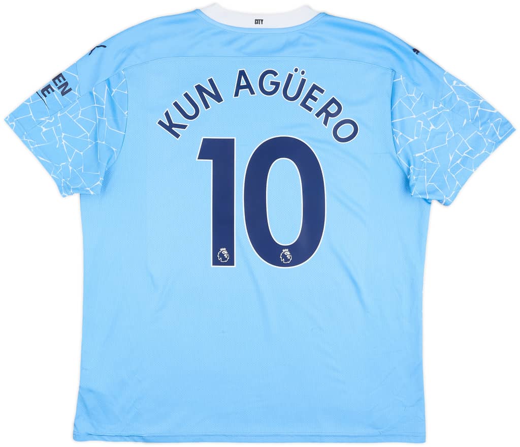 Camiseta de local del Manchester City 2020-21 Kun Aguero #10 - 6/10 - (XXL)