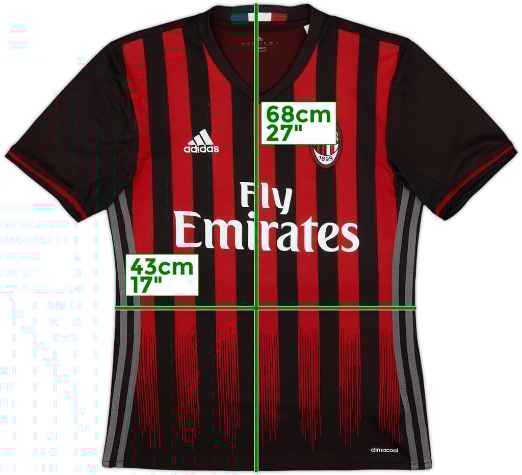 2016-17 AC Milan Home Shirt - 7/10 - (S)