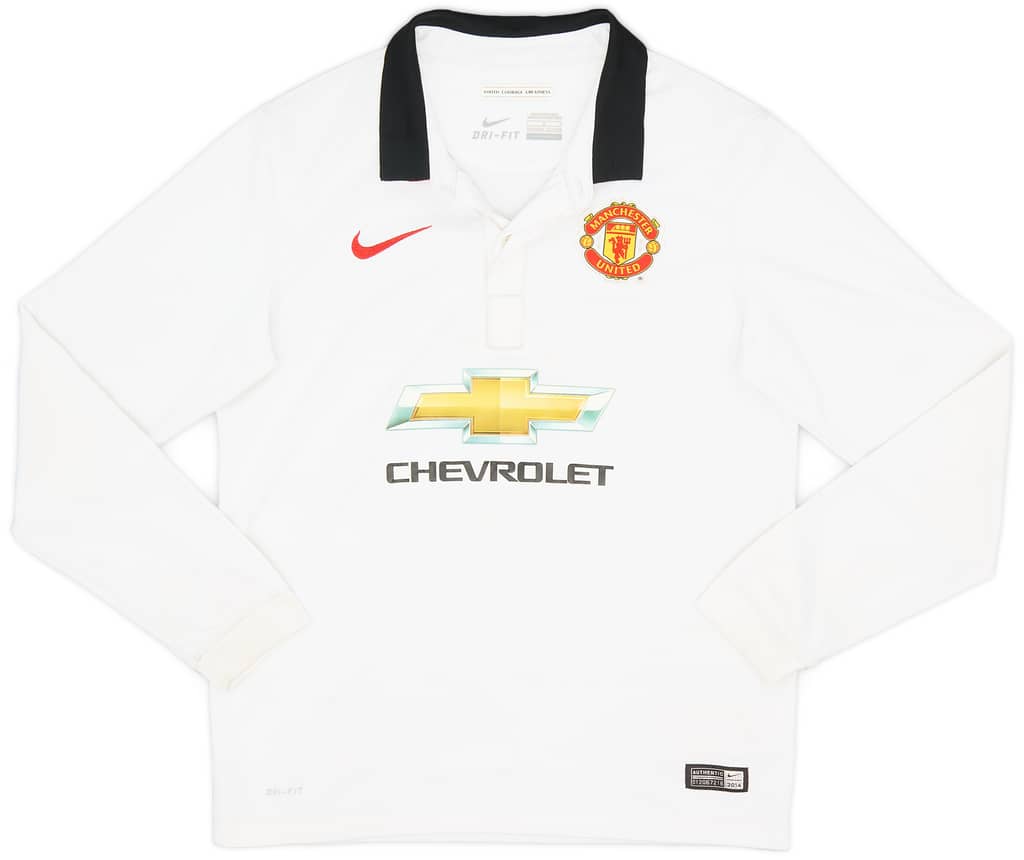 2014-15 Manchester United Away L/S Shirt - 7/10 - (L.Boys)