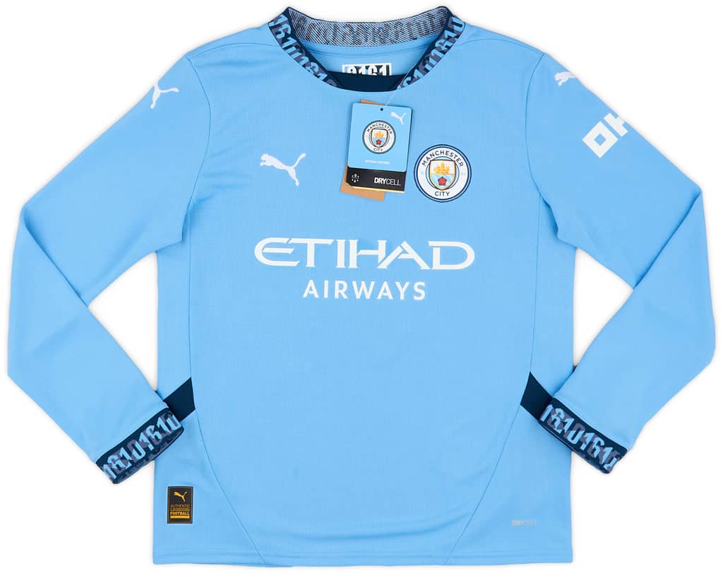 2024-25 Manchester City Home L/S Shirt Haaland #9 (KIDS)