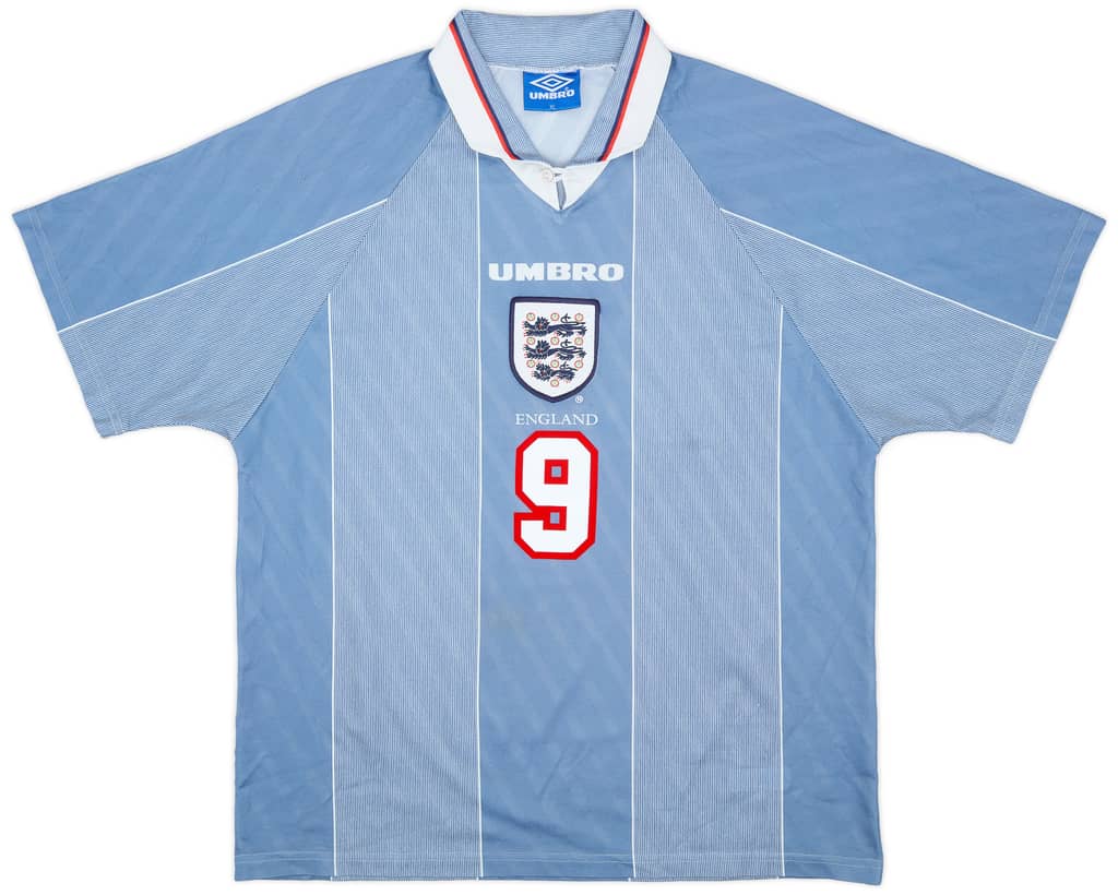 1996-97 England Away Shirt Shearer #9 - 8/10 - (XL)