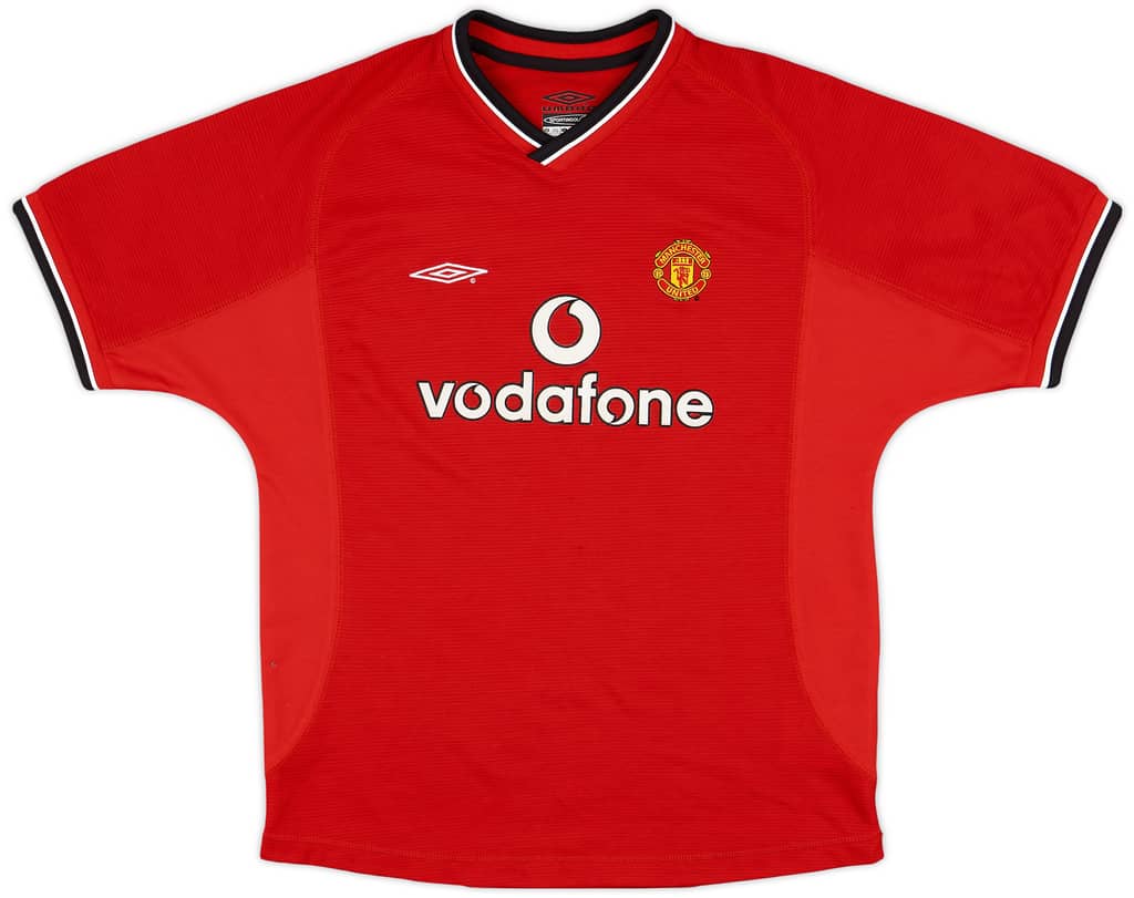 2000-02 Manchester United Home Shirt - 8/10 - (L.Boys)