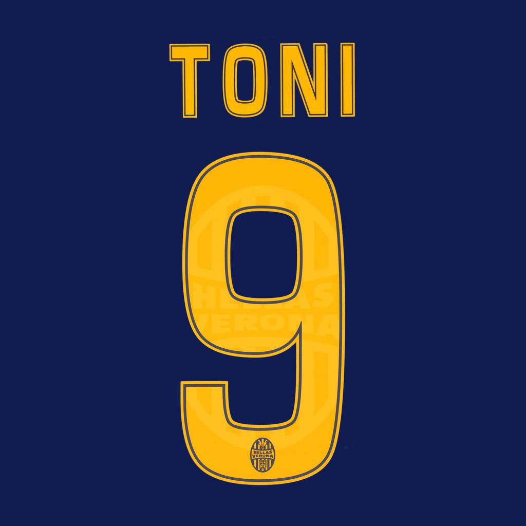 2014-15 Hellas Verona Home Toni #9 Name Set