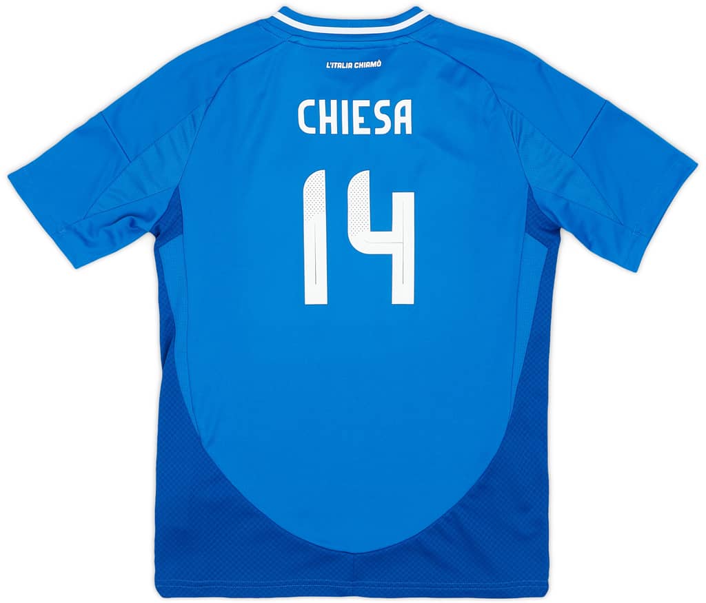 2024-25 Italy Home Shirt Chiesa #14 (KIDS)