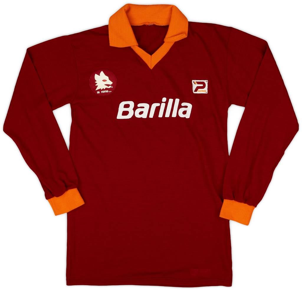 1982-83 Roma Home L/S Shirt - 8/10 - (M.Boys)
