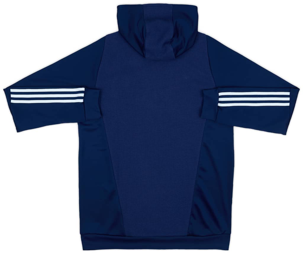 2023-24 Leeds United adidas 1/4 Zip Hooded Top
