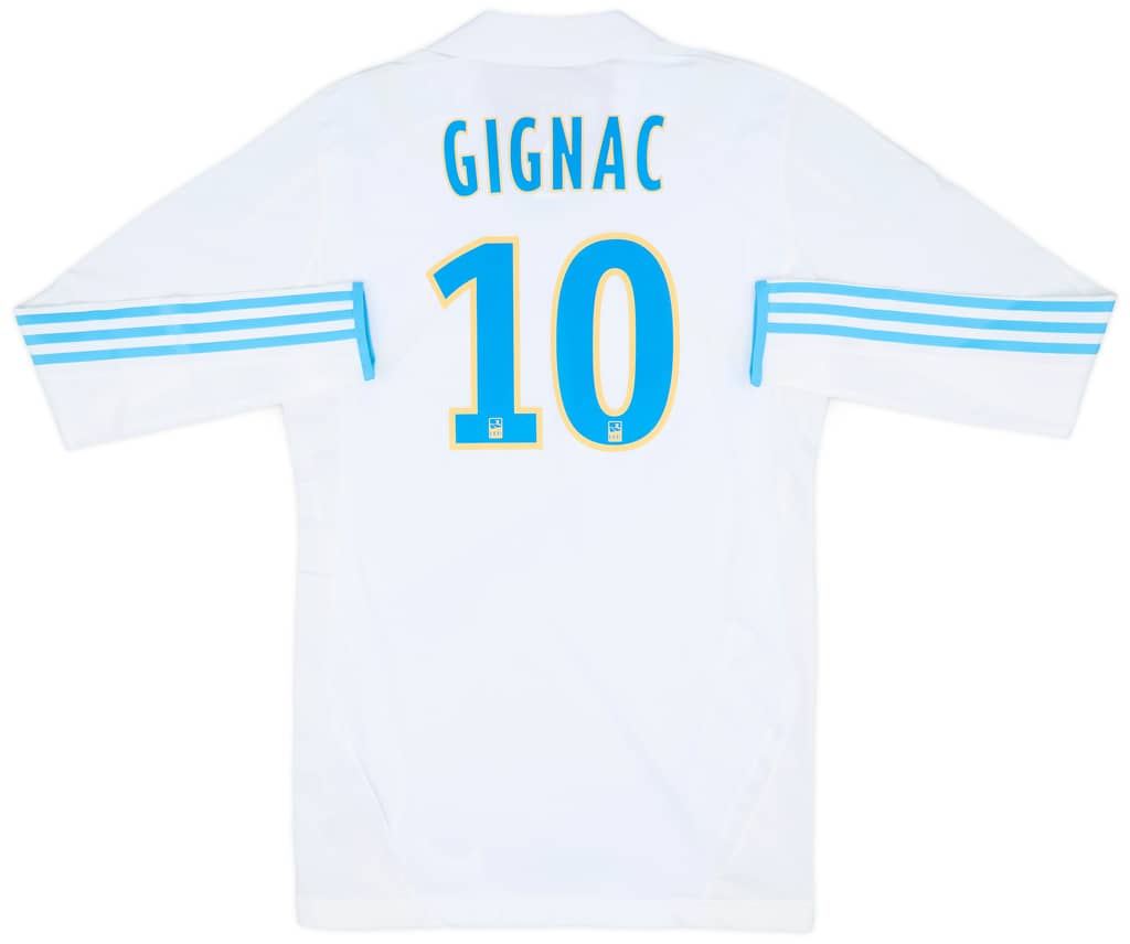2011-12 Olympique Marseille Player Issue TechFit Home L/S Shirt Gignac #10 (L)