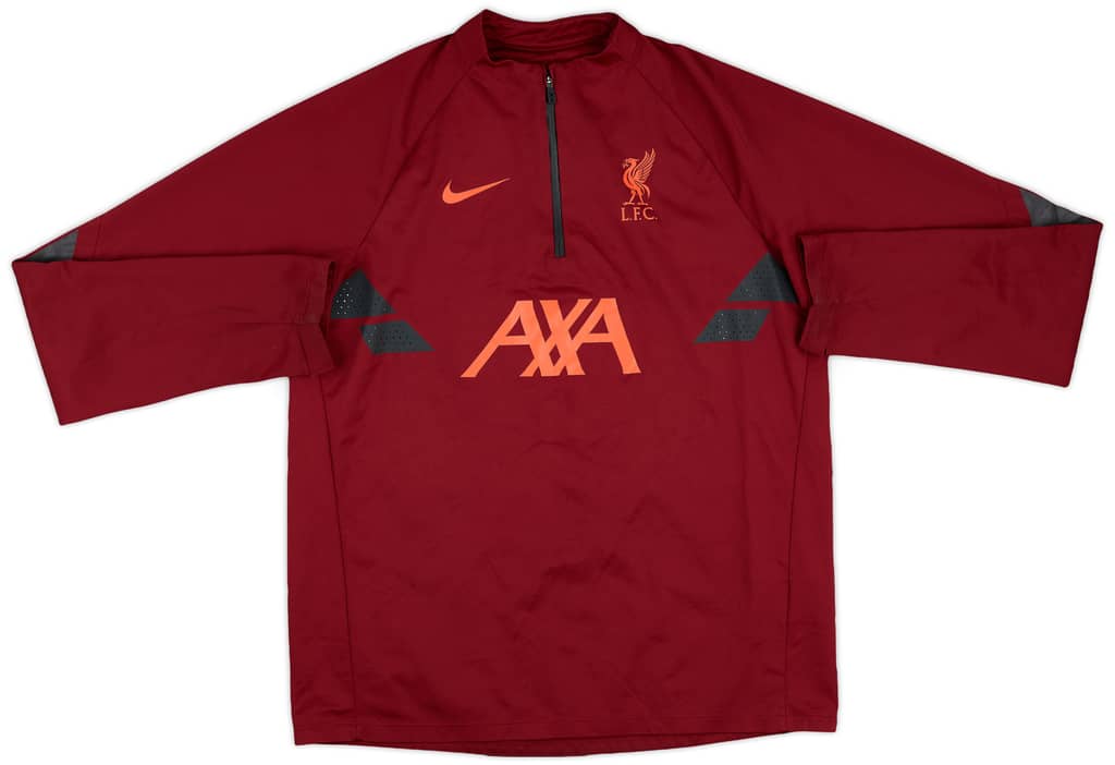 2021-22 Liverpool Nike Player Issue 1/4 Zip Drill Top - 8/10 - (XL)