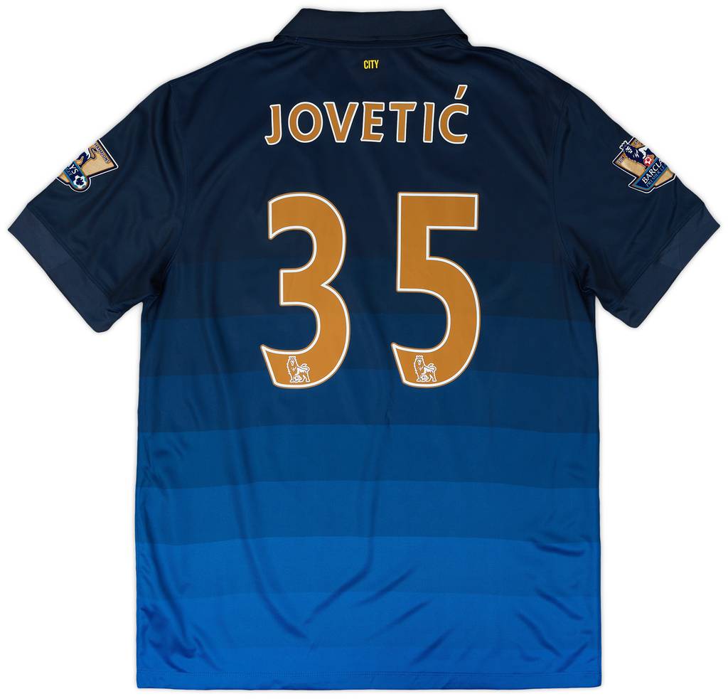 2014-15 Manchester City Away Shirt Jovetic #35 (L)