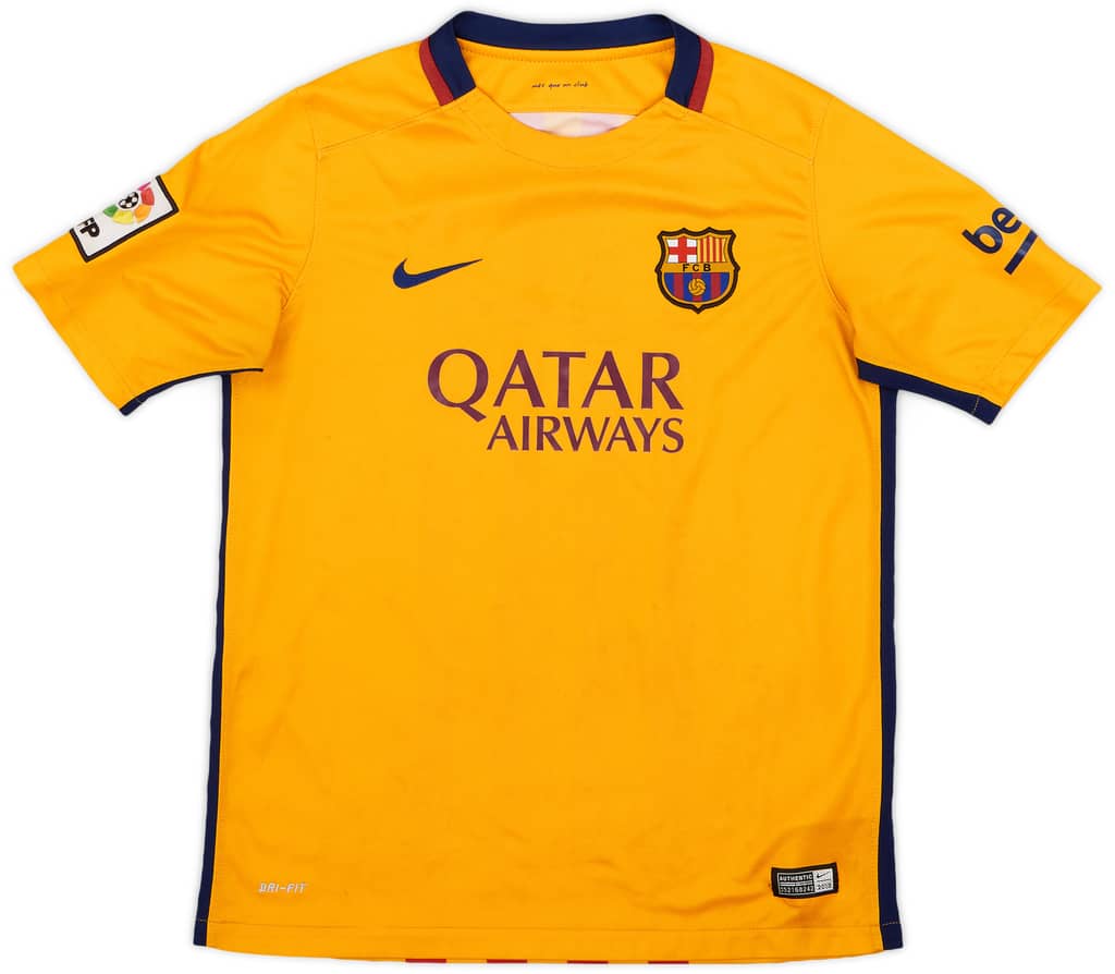 2015-16 Barcelona Away Shirt - 6/10 - (XL.Boys)