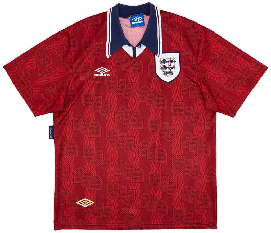 1993-95 England Away Shirt - 8/10 - (XL)