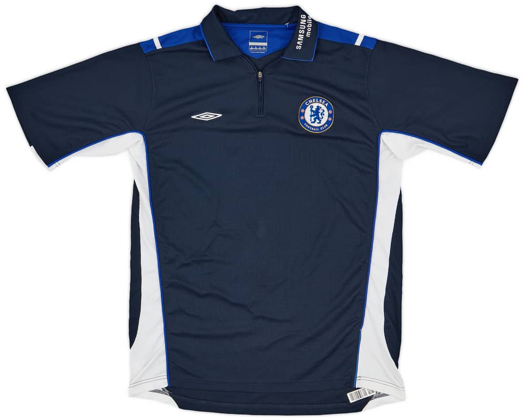 2005-06 Chelsea Umbro 1/4 Zip Polo Shirt - 8/10 - (XL)