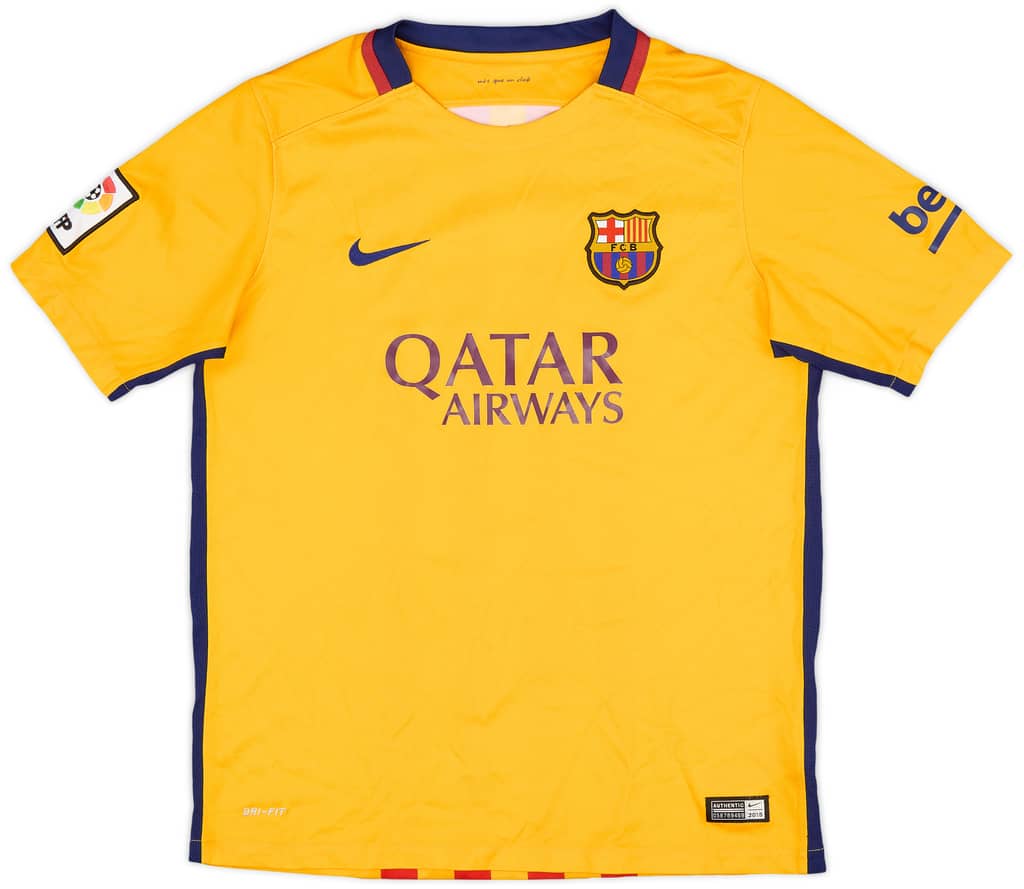 2015-16 Barcelona Away Shirt - 7/10 - (XL.Boys)