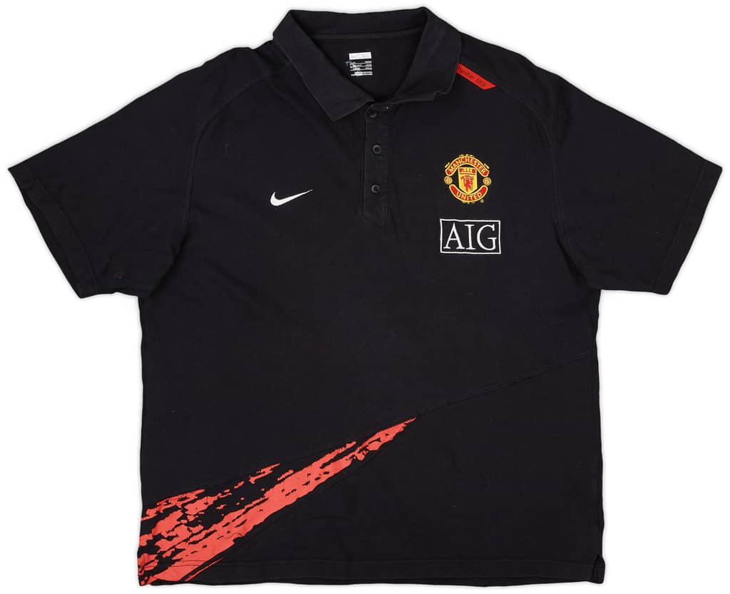 2007-08 Manchester United Nike Polo Shirt - 8/10 - (XL)
