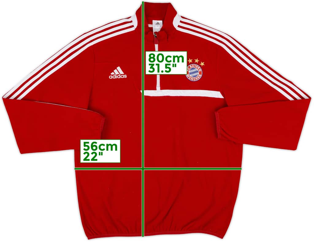 2013-14 Bayern Munich adidas 1/4 Zip Fleece Top - 8/10 - (L/XL)