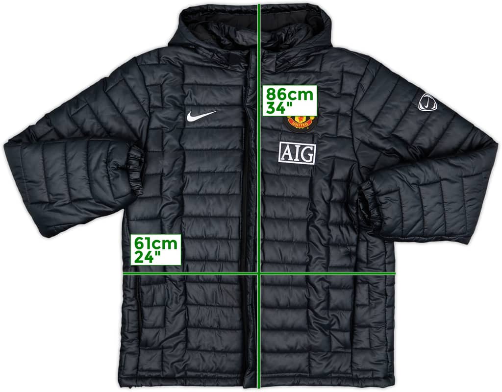 2009-10 Manchester United Nike Padded Bench Coat - 8/10 - (XL)