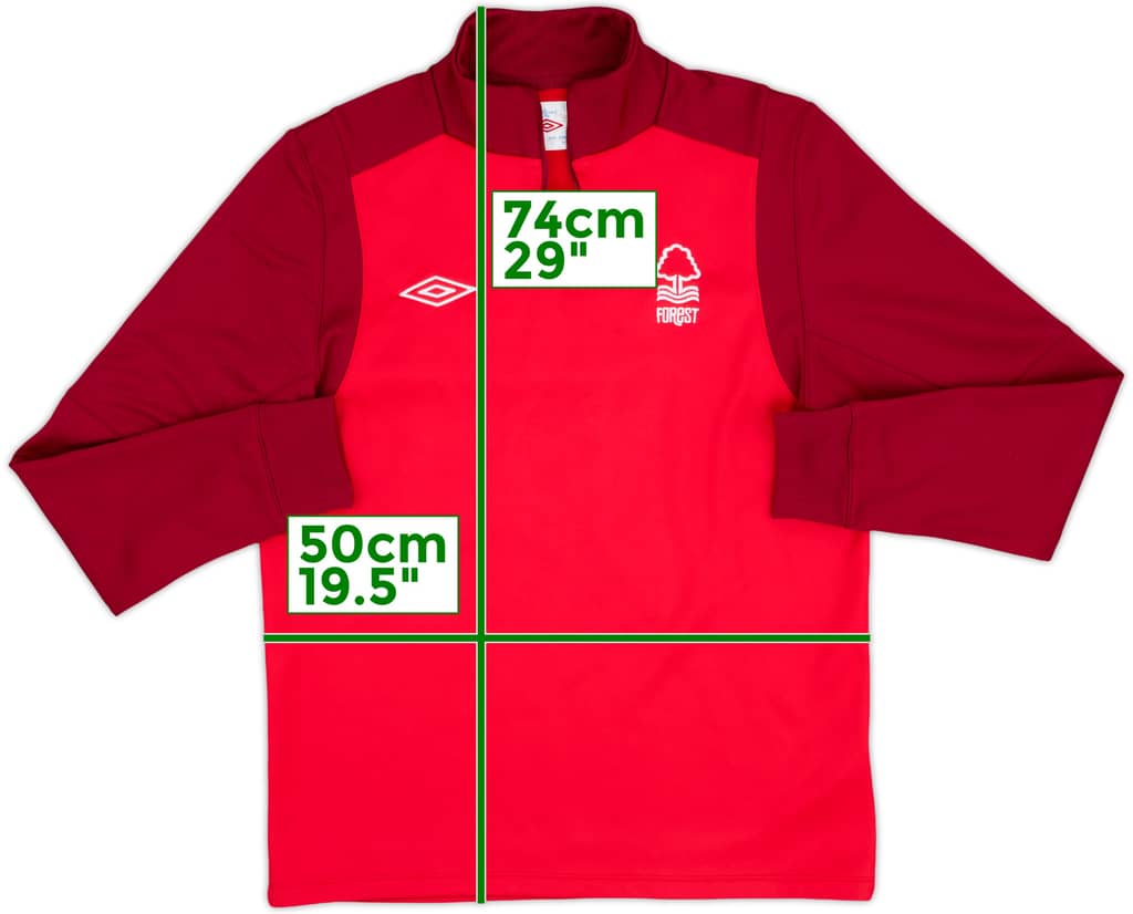 2010-11 Nottingham Forest Umbro 1/4 Zip Drill Top - 8/10 - (M)
