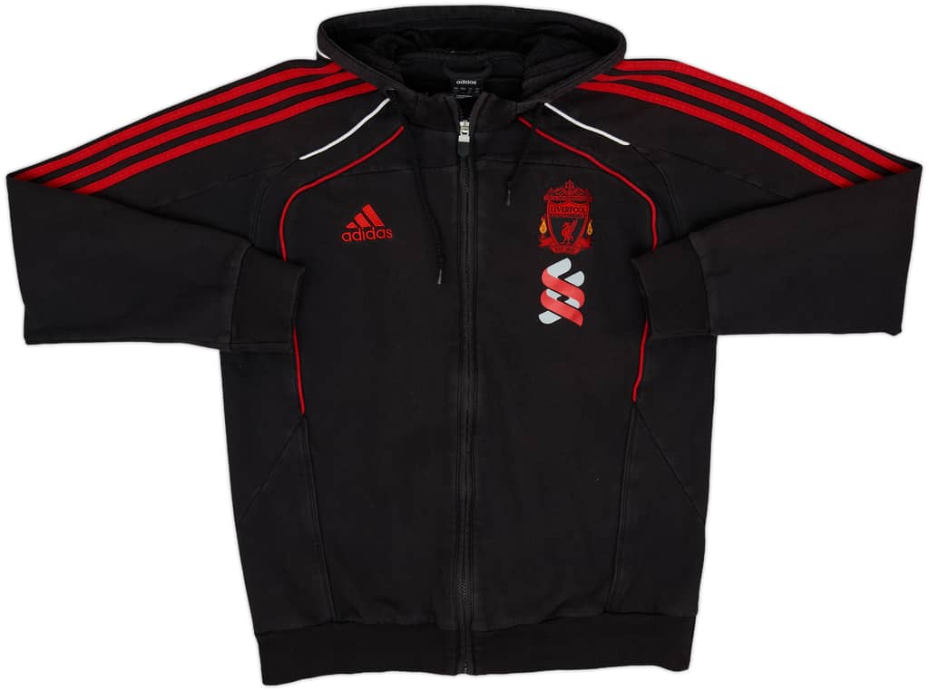 2010-11 Liverpool adidas Hooded Sweat Top - 8/10 - (L)