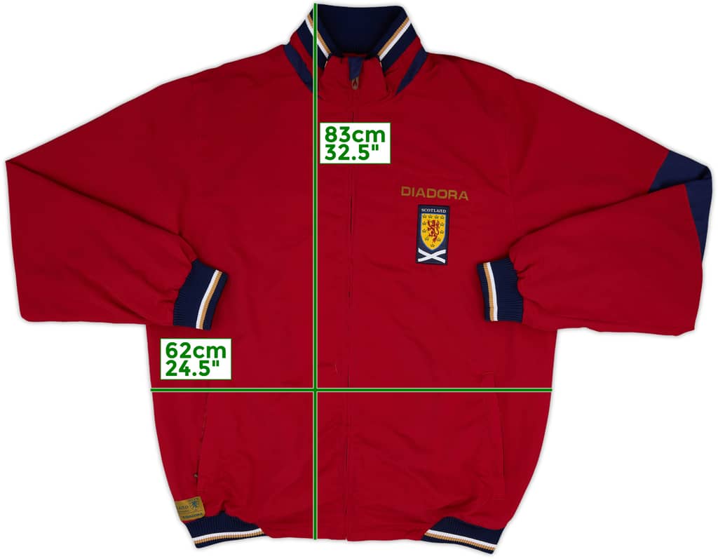 2007-08 Scotland Diadora Track Jacket - 8/10 - (XL)