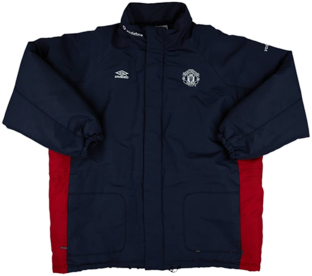 2000-01 Manchester United Umbro Padded Bench Coat - 9/10 - (L)