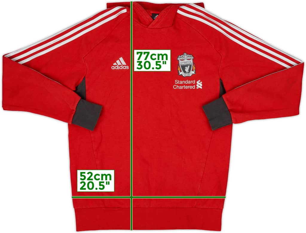 2011-12 Liverpool adidas Hooded Sweat Top - 8/10 - (L/XL)