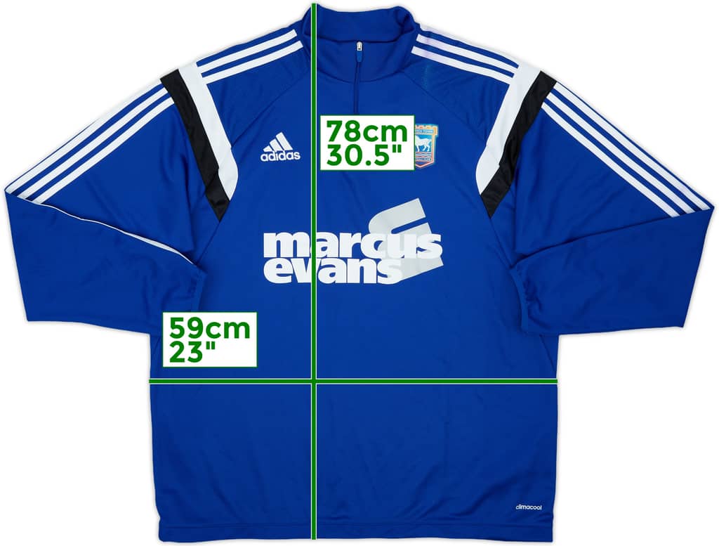 2014-15 Ipswich adidas 1/4 Zip Training Top - 6/10 - (XL)