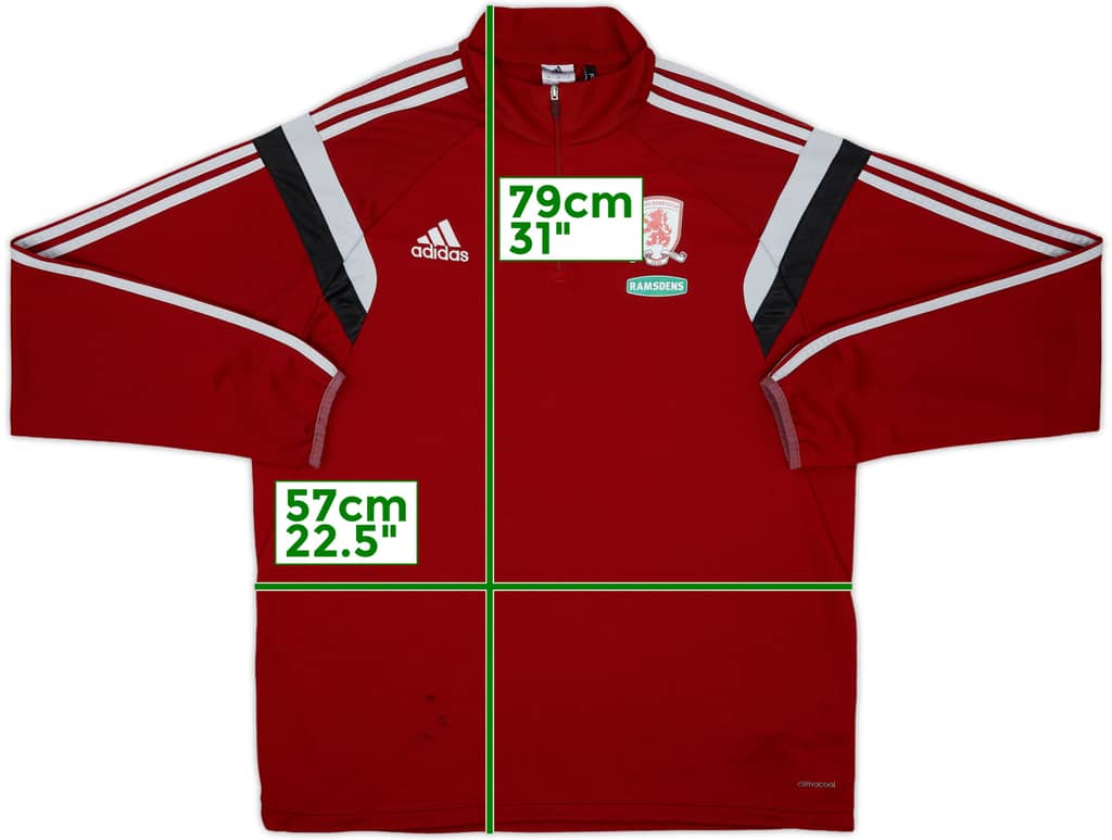 2013-14 Middlesbrough adidas 1/4 Zip Training Top - 5/10 - (XL)