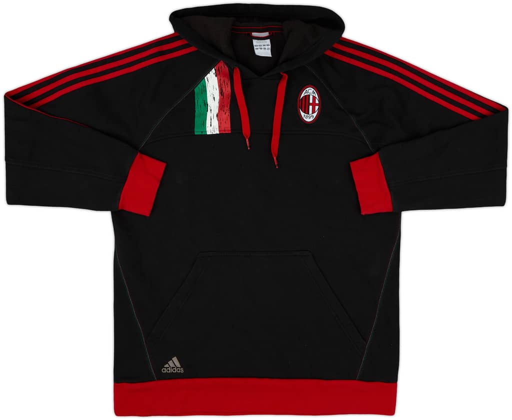 2012-13 AC Milan adidas Hooded Sweat Top - 9/10 - (L)