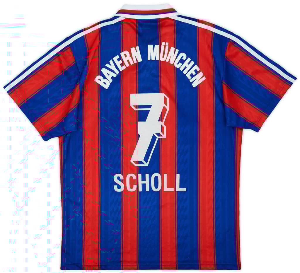 1995-97 Bayern Munich Home Shirt Scholl #7 - 8/10 - (S)