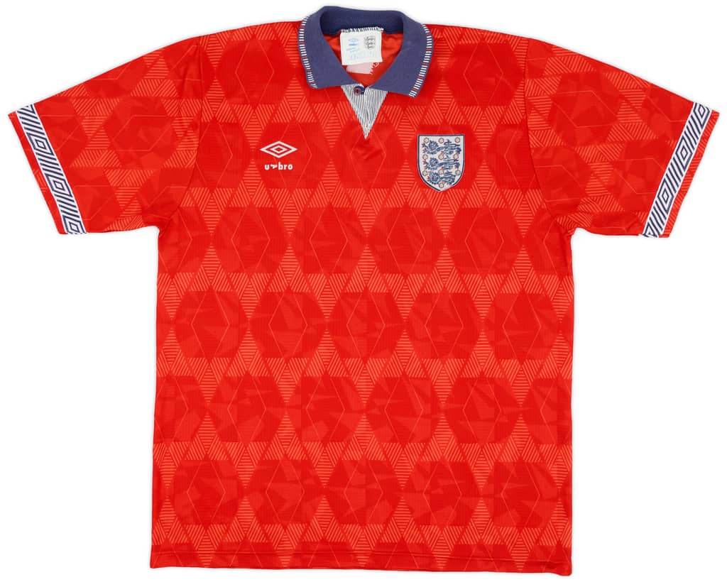 1990-93 England Away Shirt - 5/10 - (L)
