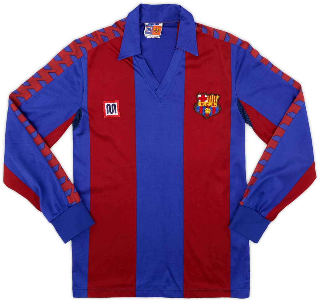 1984-89 Barcelona Home L/S Shirt - 8/10 - (S)
