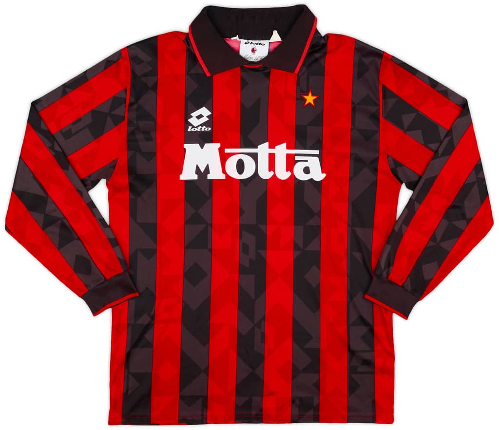 1993-94 AC Milan Home L/S Shirt - 9/10 - (L)