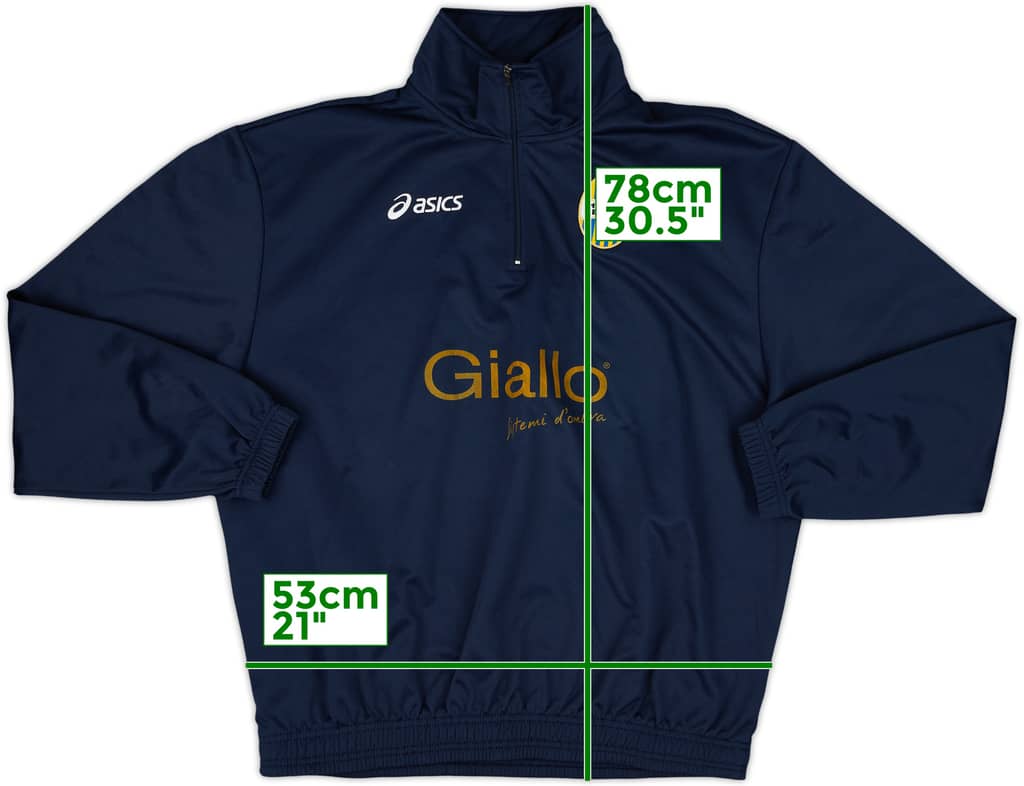 2009-10 Hellas Verona Asics 1/4 Zip Sweat Top - 6/10 - (L)