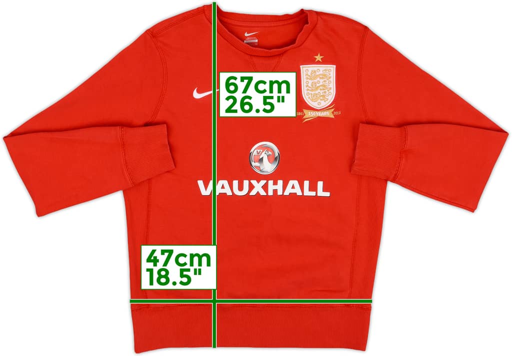 2013-14 England Nike Sweat Top - 8/10 - (S)