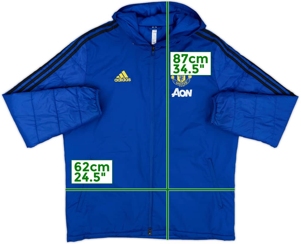 2019-20 Manchester United adidas Padded Bench Coat - 7/10 - (L)
