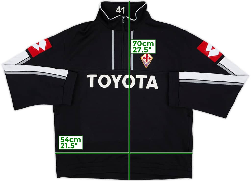 2007-09 Fiorentina Lotto Player Issue 1/4 Zip Drill Top #41 - 8/10 - (XXL)