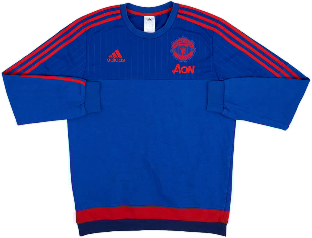 2015-16 Manchester United adidas Sweat Top - 8/10 - (M)