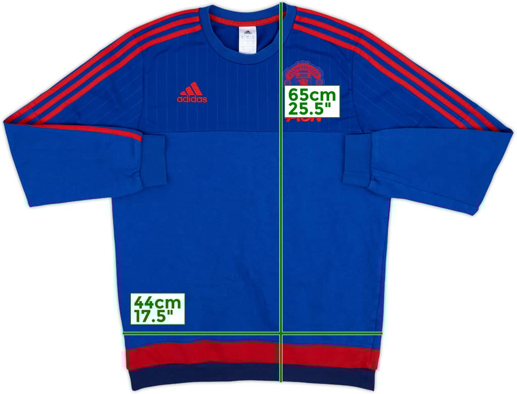 2015-16 Manchester United adidas Sweat Top - 8/10 - (M)