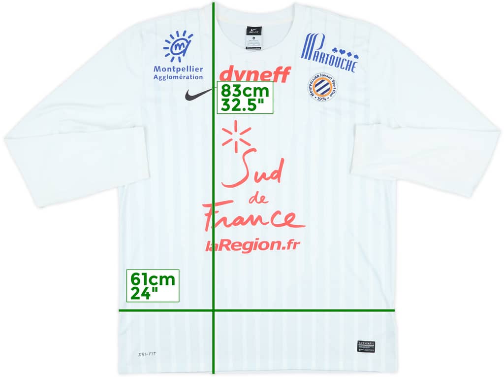 2012-13 Montpellier Away L/S Shirt - 7/10 - (XL)