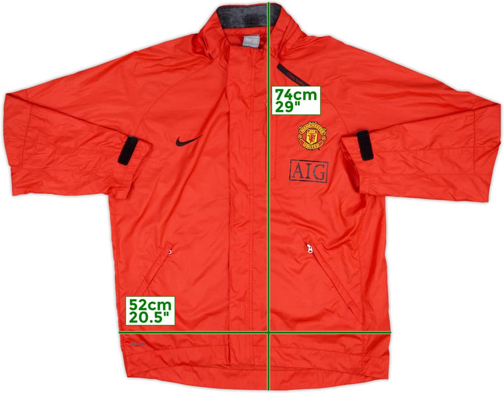 2007-08 Manchester United Nike Hooded Rain Jacket - 7/10 - (M)