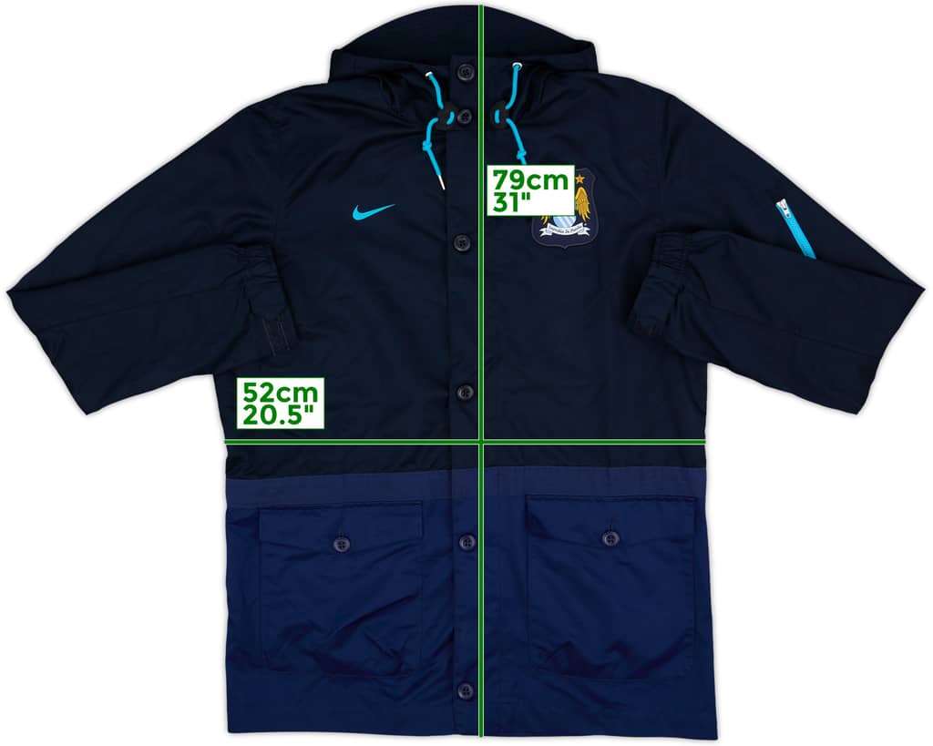 2015-16 Manchester City Nike Hooded Rain Jacket - 4/10 - (L)