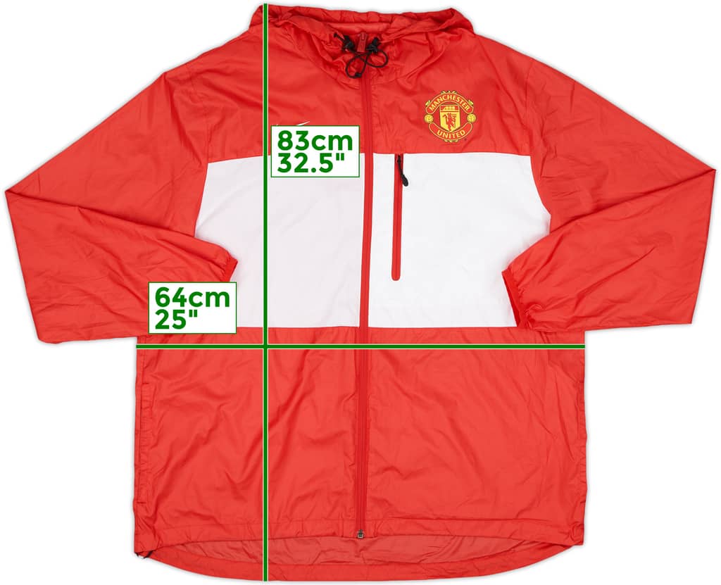 2014-15 Manchester United Nike Hooded Rain Jacket - 8/10 - (XL)