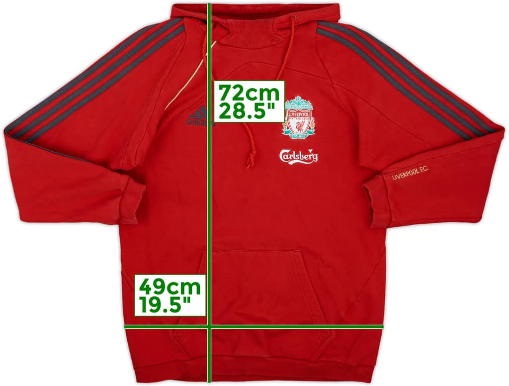 2009-10 Liverpool adidas Hooded Sweat Top - 8/10 - (M)