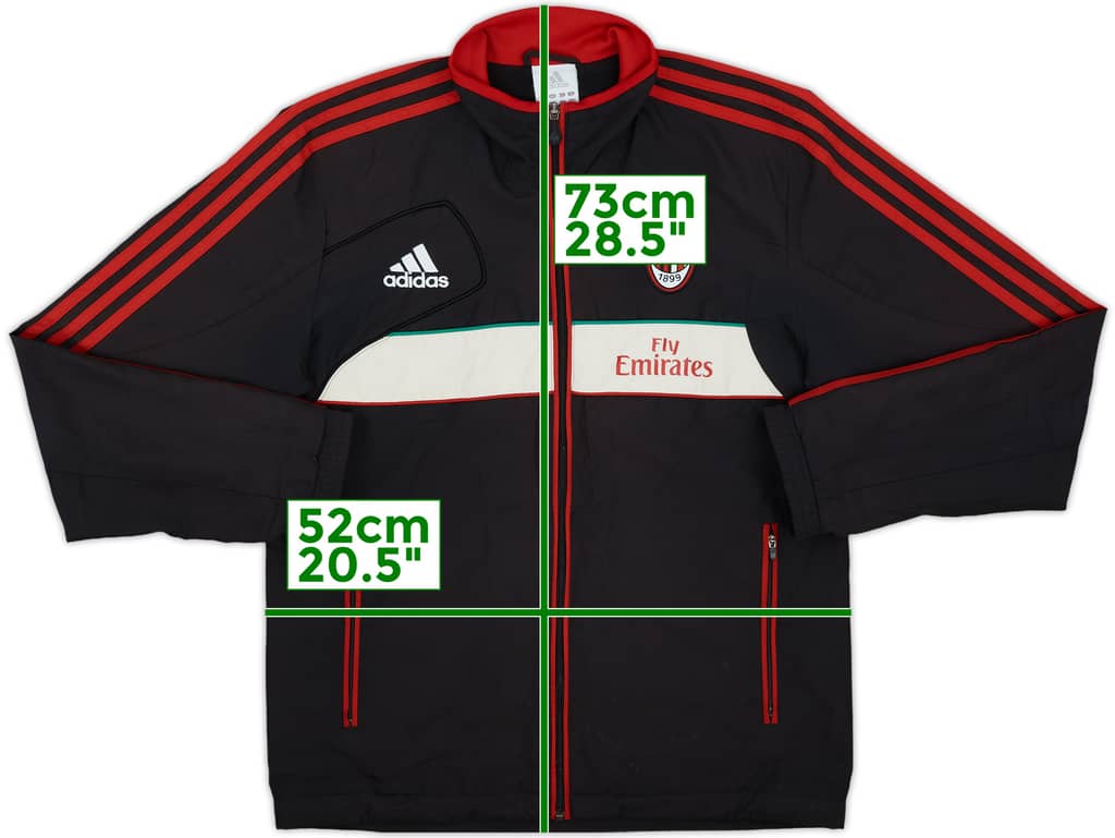 2012-13 AC Milan adidas Track Jacket - 6/10 - (S)